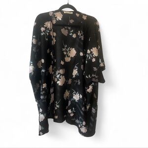 Speed Limit Women’s  black Floral Kimono Cardigan 1X 2X